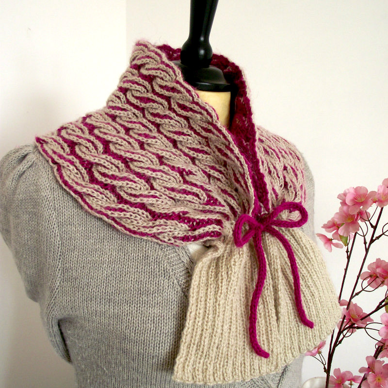 brioche knitting cowl easy knitting two colors brioche cowl neck warmer knitting pdf pattern