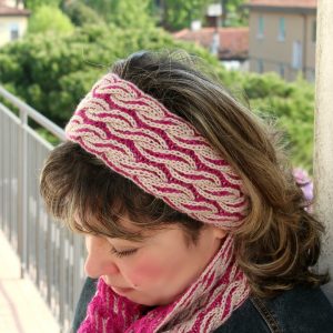 brioche knitting headband easy knitting two colors brioche hair accessory knitting pdf pattern