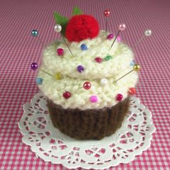 Vanilla Chocolate Cupcake Pincushion