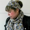 Easy lace scarf and headband set knitting pattern