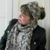 Easy lace scarf and headband set knitting pattern