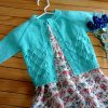 lace baby knitting cardigan with buttons knitting pattern by Lilia Vanini Liliacraftparty