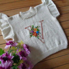 Floral Initial Baby Tee